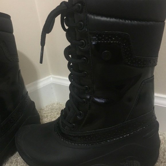 black north face snow boots